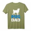 Herren Mops Papa T-Shirt - Klassisch geschnitten, doppelt genähter Saum, ideal für Hundebesitzer und Papas