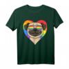 LGBT Herz Liebe Gay Pride Regenbogen Tier Mops T-Shirt – Buntes Symbol gegen Homophobie für Schwule, Lesben & Transgender