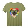 LGBT Herz Liebe Gay Pride Regenbogen Tier Mops T-Shirt – Buntes Symbol gegen Homophobie für Schwule, Lesben & Transgender