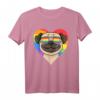 LGBT Herz Liebe Gay Pride Regenbogen Tier Mops T-Shirt – Buntes Symbol gegen Homophobie für Schwule, Lesben & Transgender