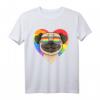 LGBT Herz Liebe Gay Pride Regenbogen Tier Mops T-Shirt – Buntes Symbol gegen Homophobie für Schwule, Lesben & Transgender
