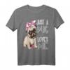 Nur Ein Mops Der Mich Liebt - Süßes Mops Hunde Liebhaber T-Shirt für Hundeliebhaber und Mops-Fans, Perfektes Geschenk