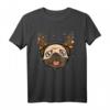 Mops Rentier Weihnachts T-Shirt - Lustiges und Süßes Geschenk für Mopsliebhaber zu Weihnachten