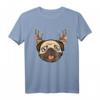 Mops Rentier Weihnachts T-Shirt - Lustiges und Süßes Geschenk für Mopsliebhaber zu Weihnachten