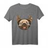 Mops Rentier Weihnachts T-Shirt - Lustiges und Süßes Geschenk für Mopsliebhaber zu Weihnachten