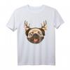 Mops Rentier Weihnachts T-Shirt - Lustiges und Süßes Geschenk für Mopsliebhaber zu Weihnachten