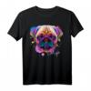 Bunter Hund Mops Motiv T-Shirt – Perfekt für Hundeliebhaber, Gassi gehen & als Geschenk zu Geburtstag und Weihnachten