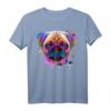 Bunter Hund Mops Motiv T-Shirt – Perfekt für Hundeliebhaber, Gassi gehen & als Geschenk zu Geburtstag und Weihnachten