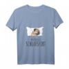 Damen Schlafshirt mit Mops Motiv - Lustiges Hundeschlafshirt als Geschenkidee für Hundeliebhaber & Bettliebhaber