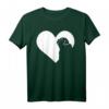 Hund Mops Herz Silhouette T-Shirt – Lustiges Geschenk für Hundeliebhaber und Mops-Fans zum Geburtstag, Weihnachten & Hundetag