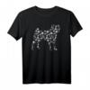 T-Shirt mit Totenkopf-Motiv und Mops-Design - Klassisch geschnitten, langlebig, perfekt für Hundeliebhaber