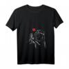 Damen Mops Liebe Hundehalter Frauchen Geschenkidee T-Shirt mit V-Ausschnitt – Lustiges Hundemotiv für Hundeliebhaber & Gassi-Freunde