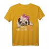 Just a Girl Who Loves Pugs - Süßes Mops T-Shirt für Hundeliebhaber, Mops Mama & Papa, Perfekt als Geschenk zu Weihnachten & Geburtstag