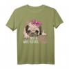 Just a Girl Who Loves Pugs - Süßes Mops T-Shirt für Hundeliebhaber, Mops Mama & Papa, Perfekt als Geschenk zu Weihnachten & Geburtstag