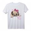 Just a Girl Who Loves Pugs - Süßes Mops T-Shirt für Hundeliebhaber, Mops Mama & Papa, Perfekt als Geschenk zu Weihnachten & Geburtstag