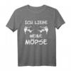Ich Liebe meine Mops Hunde Lustig T-Shirt Damen Herren - Perfektes Geschenk für Hundebesitzer, Mops-Liebhaber & Hundemamas