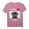Ich liebe Möpse T-Shirt - Lustiges Hundeshirt für Tierliebhaber & Geschenkidee für Mops-Fans