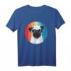 Mops Shirt Retro Geschenk für Hundeliebhaber - Vintage Mops T-Shirt mit Sonnenbrille, lustiges Tiermotiv für Frauen & Männer