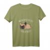Damen Nachthemd mit lustigem Mops Hund Spruch V-Ausschnitt - Bequemes Schlafshirt für Mops-Liebhaber, Morgenmuffel & Chillen