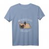 Damen Nachthemd mit lustigem Mops Hund Spruch V-Ausschnitt - Bequemes Schlafshirt für Mops-Liebhaber, Morgenmuffel & Chillen