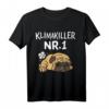 Mopshund Mops T-Shirt - Lustiges Hunde T-Shirt mit Klimakiller Nr. 1 Motiv, klassisch geschnitten