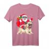 Lustiges Weihnachts-Shirt mit Weihnachtsmann, der einen Hund reitet – Cartoon Mops Design, perfektes Geschenk für Hunde- und Weihnachtsliebhaber