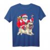 Lustiges Weihnachts-Shirt mit Weihnachtsmann, der einen Hund reitet – Cartoon Mops Design, perfektes Geschenk für Hunde- und Weihnachtsliebhaber