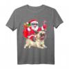 Lustiges Weihnachts-Shirt mit Weihnachtsmann, der einen Hund reitet – Cartoon Mops Design, perfektes Geschenk für Hunde- und Weihnachtsliebhaber