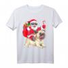 Lustiges Weihnachts-Shirt mit Weihnachtsmann, der einen Hund reitet – Cartoon Mops Design, perfektes Geschenk für Hunde- und Weihnachtsliebhaber
