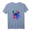 Frieps der Mops Hund mit buntem Regenbogen Farben T-Shirt – Lustiges Geschenk für Familie, Freunde & Hundeliebhaber