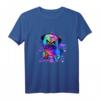 Frieps der Mops Hund mit buntem Regenbogen Farben T-Shirt – Lustiges Geschenk für Familie, Freunde & Hundeliebhaber
