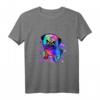 Frieps der Mops Hund mit buntem Regenbogen Farben T-Shirt – Lustiges Geschenk für Familie, Freunde & Hundeliebhaber