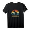 Mamasaurus und Babysaurus Sonnenuntergang Vintage Retro T-Shirt – Perfekt für Dinosaurier-, Tyrannosaurus Rex- und prähistorische Tierliebhaber als Geschenk