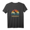 Mamasaurus und Babysaurus Sonnenuntergang Vintage Retro T-Shirt – Perfekt für Dinosaurier-, Tyrannosaurus Rex- und prähistorische Tierliebhaber als Geschenk