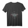 Damen Gothic T-Shirt mit geheimnisvollen Motten und Mond - Spirituelles Design mit V-Ausschnitt, perfekt für dunkle & mystische Styles