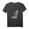 Wolf Silhouette Tiermotiv T-Shirt für Natur- und Tierschutzfans – Geschenkidee für Germanen, Wikinger, Odin & Thor, ideal zu Weihnachten, Geburtstag, Vatertag & Ostern