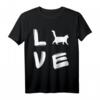 Love Norwegische Waldkatze Silhouette T-Shirt für Damen & Herren – Perfektes Valentinstagsgeschenk für Katzenliebhaber