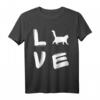 Love Norwegische Waldkatze Silhouette T-Shirt für Damen & Herren – Perfektes Valentinstagsgeschenk für Katzenliebhaber