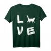 Love Norwegische Waldkatze Silhouette T-Shirt für Damen & Herren – Perfektes Valentinstagsgeschenk für Katzenliebhaber