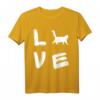 Love Norwegische Waldkatze Silhouette T-Shirt für Damen & Herren – Perfektes Valentinstagsgeschenk für Katzenliebhaber