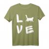 Love Norwegische Waldkatze Silhouette T-Shirt für Damen & Herren – Perfektes Valentinstagsgeschenk für Katzenliebhaber