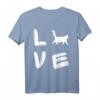Love Norwegische Waldkatze Silhouette T-Shirt für Damen & Herren – Perfektes Valentinstagsgeschenk für Katzenliebhaber