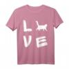 Love Norwegische Waldkatze Silhouette T-Shirt für Damen & Herren – Perfektes Valentinstagsgeschenk für Katzenliebhaber