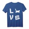 Love Norwegische Waldkatze Silhouette T-Shirt für Damen & Herren – Perfektes Valentinstagsgeschenk für Katzenliebhaber