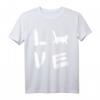Love Norwegische Waldkatze Silhouette T-Shirt für Damen & Herren – Perfektes Valentinstagsgeschenk für Katzenliebhaber