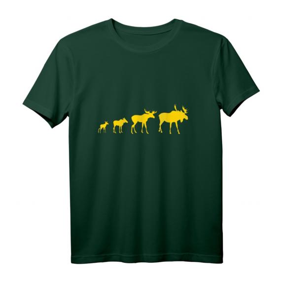 Elch Herzschlag T-Shirt mit skandinavischem Design – Perfekt für Tier- und Nordlichterliebhaber, Geburtstagsgeschenk für Naturliebhaber