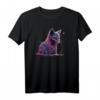 Lustiges Schwarzlicht Glitch Art Katzen-Kätzchen Valentinstag Herz T-Shirt – Süßes Geschenk für Katzenliebhaber und Meme-Fans