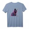 Lustiges Schwarzlicht Glitch Art Katzen-Kätzchen Valentinstag Herz T-Shirt – Süßes Geschenk für Katzenliebhaber und Meme-Fans