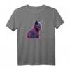 Lustiges Schwarzlicht Glitch Art Katzen-Kätzchen Valentinstag Herz T-Shirt – Süßes Geschenk für Katzenliebhaber und Meme-Fans