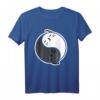 Yin & Yang Katze Yoga Kawaii Meow Kitty T-Shirt – Lustiges Katzenmotiv für Yoga, Otakus & Spirituelle, perfekt als Geschenk zu Geburtstag & Weihnachten